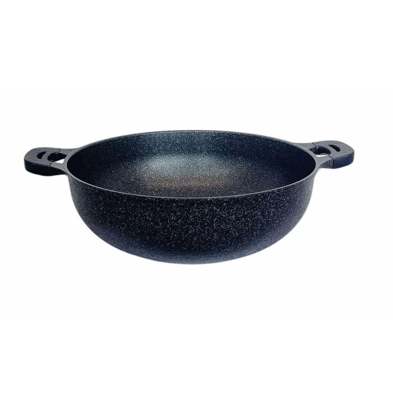 16" Marble Jumbo Wok Non-Stick Cooking Frying Pan Pot 5 Layer Marble Wok