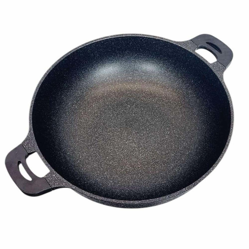 16" Marble Jumbo Wok Non-Stick Cooking Frying Pan Pot 5 Layer Marble Wok