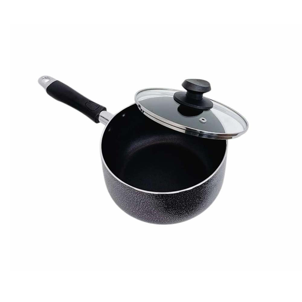 6-3/8" (16CM) Non-Stick Coating Wok Frying Pan With Lid 1.5 QT Cooking Pot