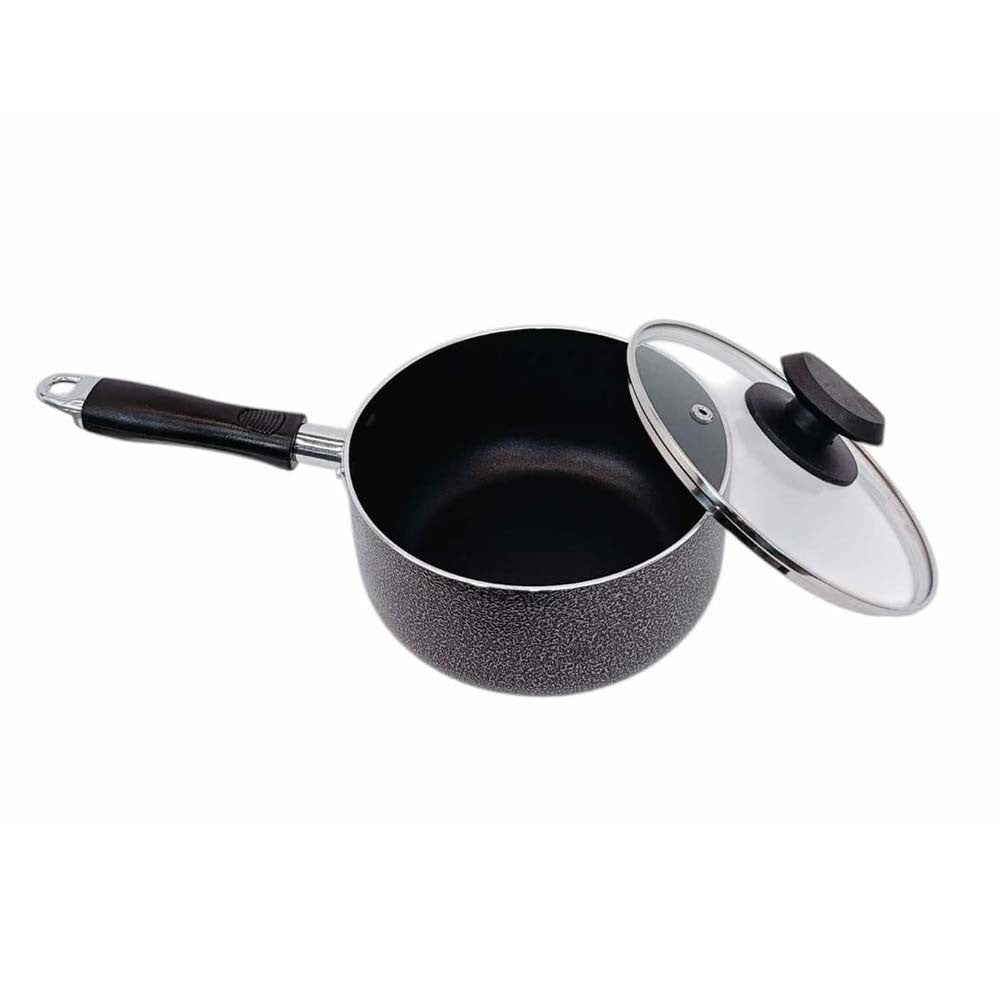 6-3/8" (16CM) Non-Stick Coating Wok Frying Pan With Lid 1.5 QT Cooking Pot