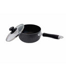 6-3/8" (16CM) Non-Stick Coating Wok Frying Pan With Lid 1.5 QT Cooking Pot