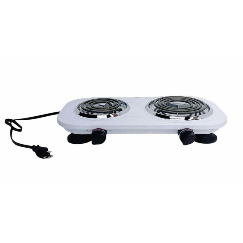 18"x9.5" Portable Double Electric Burner Stove Cooktop 1500W Double Burner