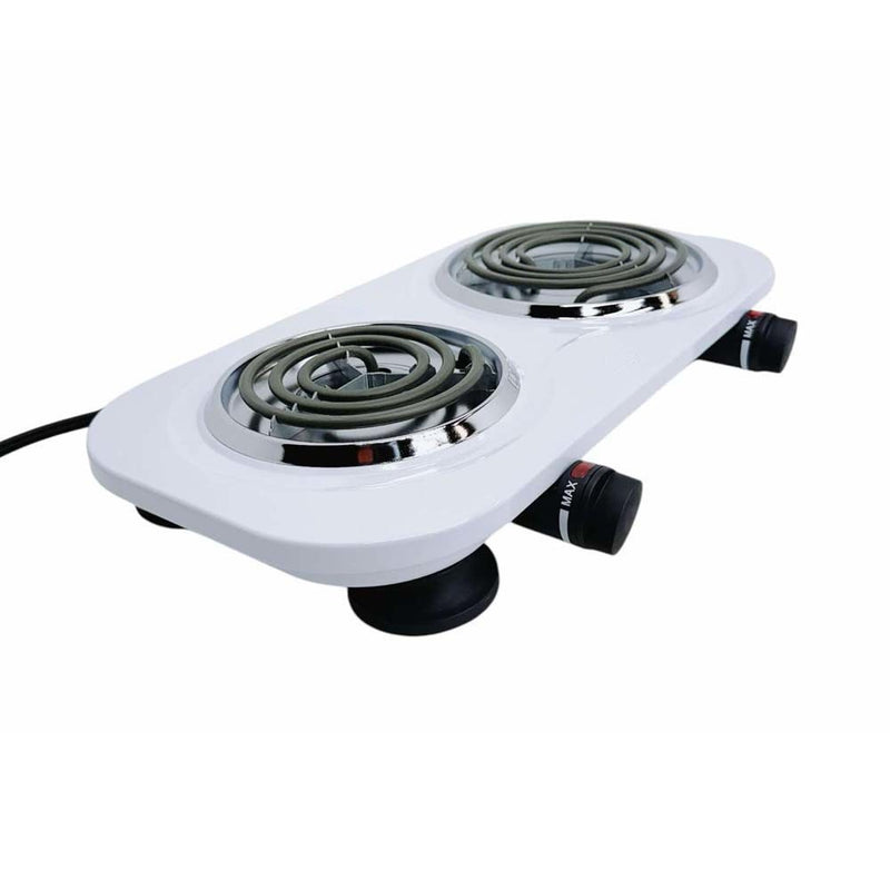 18"x9.5" Portable Double Electric Burner Stove Cooktop 1500W Double Burner