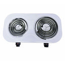 18"x9.5" Portable Double Electric Burner Stove Cooktop 1500W Double Burner