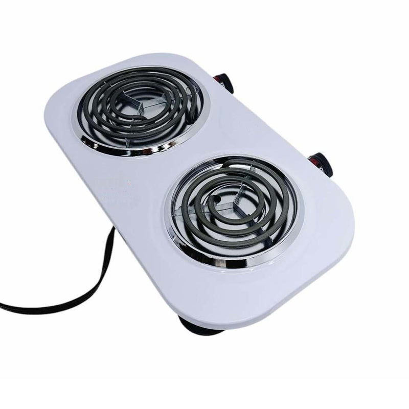 18"x9.5" Portable Double Electric Burner Stove Cooktop 1500W Double Burner