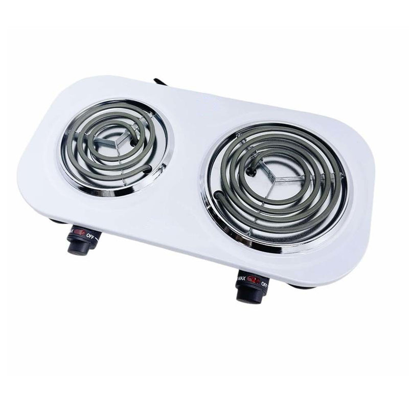 18"x9.5" Portable Double Electric Burner Stove Cooktop 1500W Double Burner