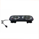 Black 18" x 9-1/2" Portable Double Electric Burner Stove Cooktop Cooking Stove