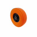 Orange 10" Heavy Duty Solid Rubber Flat Free Tubeless Hand Truck Utility Tire