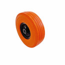 Orange 10" Heavy Duty Solid Rubber Flat Free Tubeless Hand Truck Utility Tire