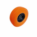 Orange 10" Heavy Duty Solid Rubber Flat Free Tubeless Hand Truck Utility Tire