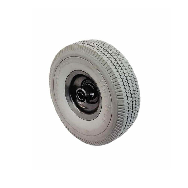 Gray 10" Heavy Duty Solid Rubber Flat Free Tubeless Hand Truck Utility Tire