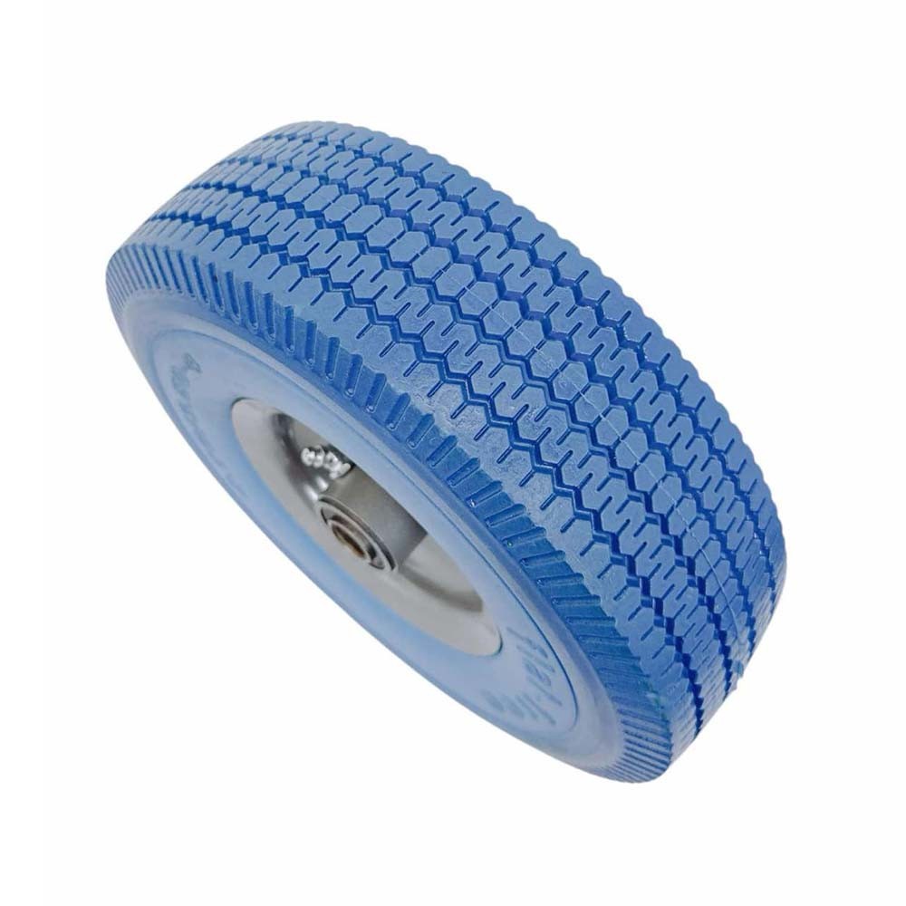 Blue 10" Heavy Duty Solid Rubber Flat Free Tubeless Hand Truck Utility Tire