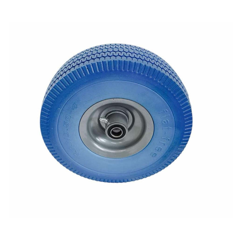 Blue 10" Heavy Duty Solid Rubber Flat Free Tubeless Hand Truck Utility Tire
