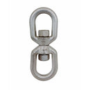 Mil Spec Marine 316 Stainless Steel Drop Forged 5/8" Eye Eye Swivel 6,000 Lb WLL