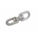 Mil Spec Marine 316 Stainless Steel Drop Forged 5/8" Eye Eye Swivel 6,000 Lb WLL