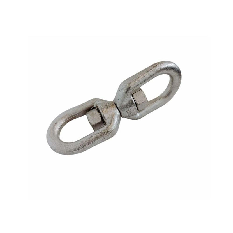 Mil Spec Marine 316 Stainless Steel Drop Forged 5/8" Eye Eye Swivel 6,000 Lb WLL