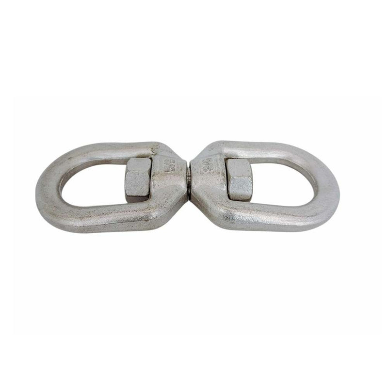 Mil Spec Marine 316 Stainless Steel Drop Forged 5/8" Eye Eye Swivel 6,000 Lb WLL