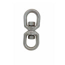 Mil Spec Marine 316 Stainless Steel Drop Forged 1/2" Eye Eye Swivel 4,400 Lb WLL