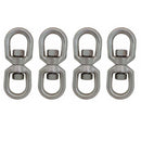 4 Pcs Mil Spec 316 Stainless Steel Drop Forged 5/16" Eye Eye Swivel 1,500 Lb WLL