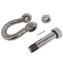 Marine Stainless Steel T316 Mil-Spec 7/8" Bolt Pin Anchor Shackle 8,000 Lb WLL