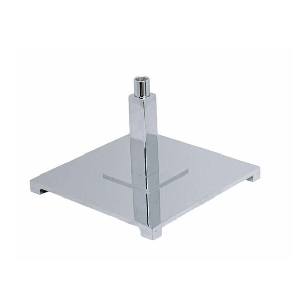 8"x8" Chrome Square Parsons Base 5/8" Thread Chrome Display Base Retail Fixture