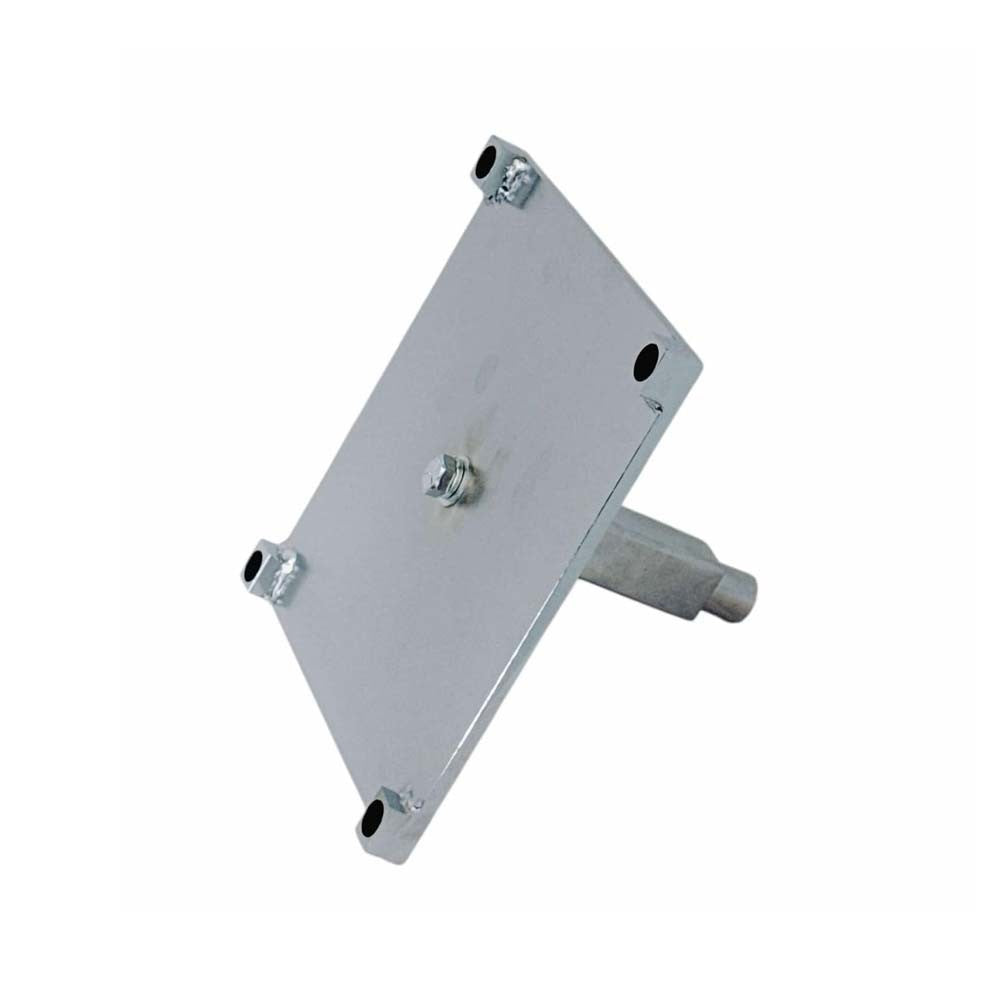 8"x8" Chrome Square Parsons Base 5/8" Thread Chrome Display Base Retail Fixture