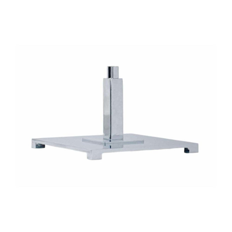 8"x8" Chrome Square Parsons Base 5/8" Thread Chrome Display Base Retail Fixture