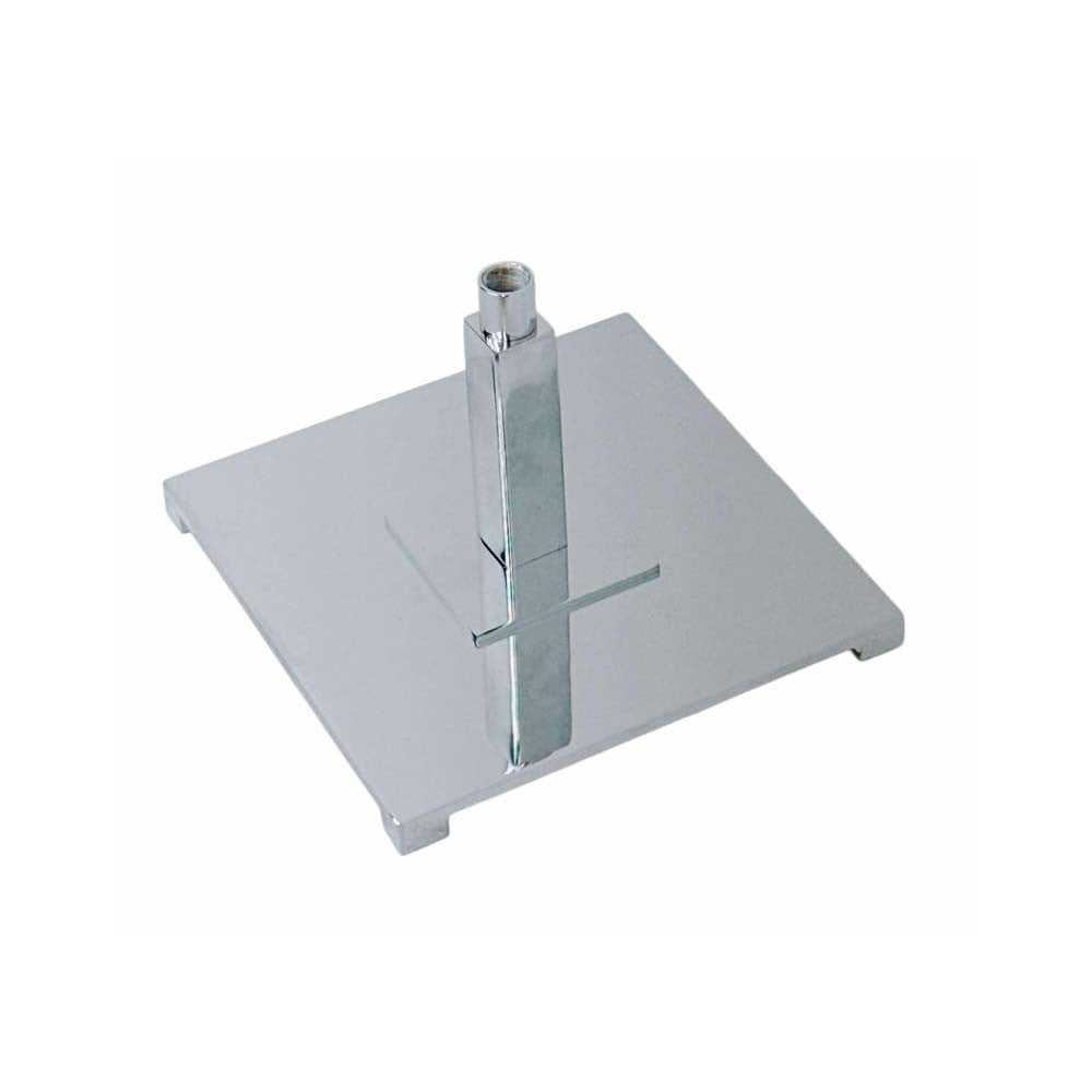 8"x8" Chrome Square Parsons Base 5/8" Thread Chrome Display Base Retail Fixture