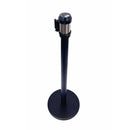 39" Tall Black Belt Type Stanchion 75" long Black Retractable Belt Barrier Post