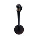 39" Tall Black Belt Type Stanchion 75" long Black Retractable Belt Barrier Post
