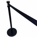 39" Tall Black Belt Type Stanchion 75" long Black Retractable Belt Barrier Post