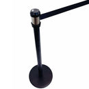 39" Tall Black Belt Type Stanchion 75" long Black Retractable Belt Barrier Post
