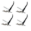 4 Pcs  4-3/4" Corkscrew Wine Bottle Opener Tire-Bouchon Sacaorchos Serrated
