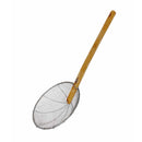 8" Stainless Steel Double Mesh Skimmer Wooden Handle Stainer Kitchen Cookware
