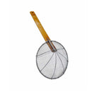 8" Stainless Steel Double Mesh Skimmer Wooden Handle Stainer Kitchen Cookware