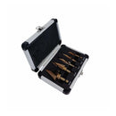 5 Pc Cobalt Spiral Flute Step Drill Bit Set Straight Shank HSS Titanium Coating