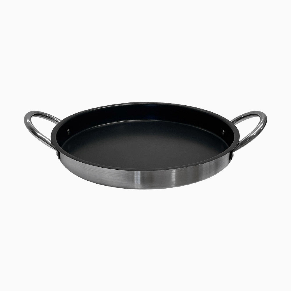 HD 24-1/2'' Round Stainless Steel Flat Comal Griddle Pan Grill Cook Non-Stick