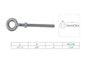 4 Pcs Stainless Steel T316 1/2" x 6" Drop Forged Plain Eye Bolt 2,150 Lbs WLL