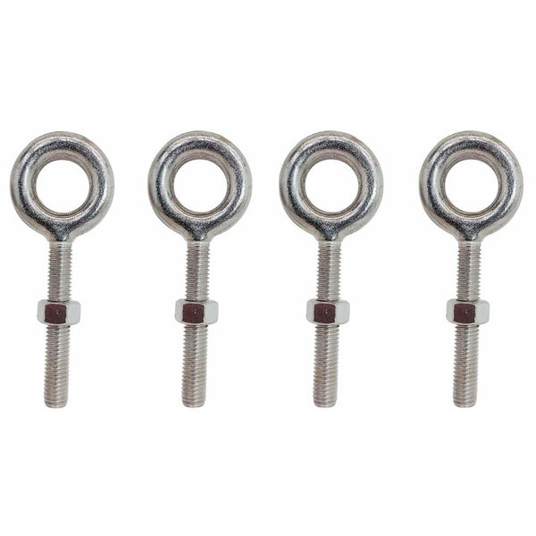 4 Pc Stainless Steel T316 1/2" x 3-1/4" Drop Forged Plain Eye Bolt 2150 Lb WLL