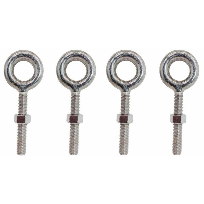 4 Pc Stainless Steel T316 1/2" x 3-1/4" Drop Forged Plain Eye Bolt 2150 Lb WLL