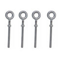 4 Pcs Stainless Steel T316 3/8" x 4-1/2" Drop Forged Plain Eye Bolt 1200 Lb WLL