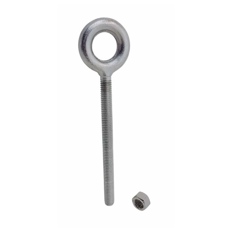4 Pcs Stainless Steel T316 3/8" x 4-1/2" Drop Forged Plain Eye Bolt 1200 Lb WLL