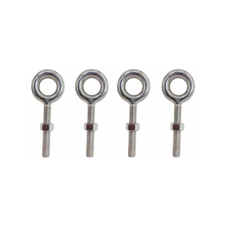 4 Pcs Stainless Steel T316 3/8" x 2-1/2" Drop Forged Plain Eye Bolt 1200 Lb WLL