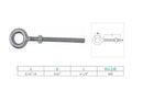 4 Pcs Stainless Steel T316 5/16" x 4-1/4" Drop Forged Plain Eye Bolt 800 Lb WLL