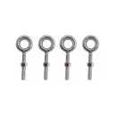 4Pcs Marine Stainless Steel T316 1/4" x 2" Drop Forged Plain Eye Bolt 500 Lb WLL