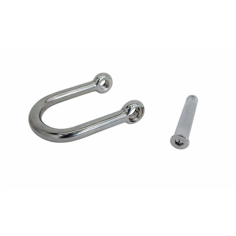 4Pc Stainless Steel T316 15/32" Screw Pin Wide D Shackle No Snag Pin 2850 Lb WLL