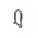 Stainless Steel T316 5/16" Screw Pin Wide D Shackle No Snag Pin 1300 Lbs WLL