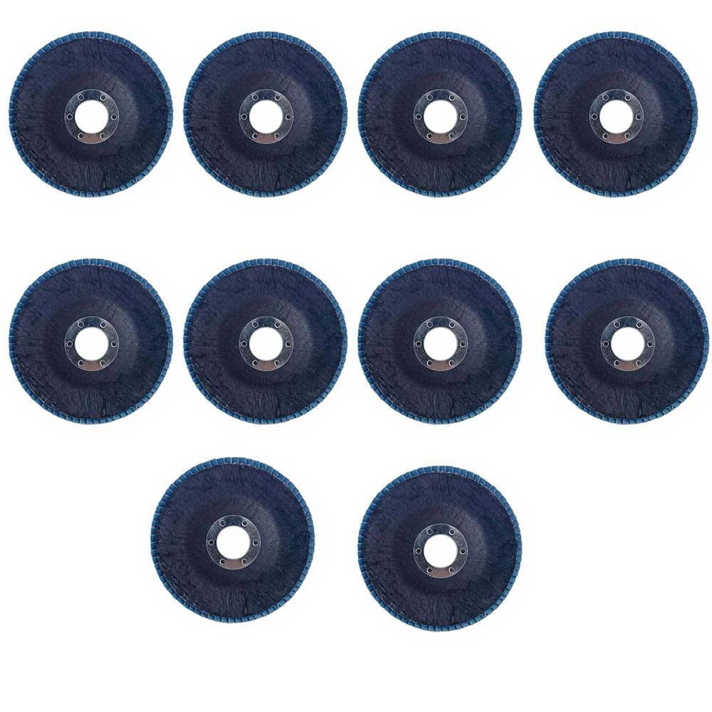 10 Pc 4-1/2" x 7/8" Flap Discs Grinder Sanding Wheel 80 Grit 13,300 Max RPM