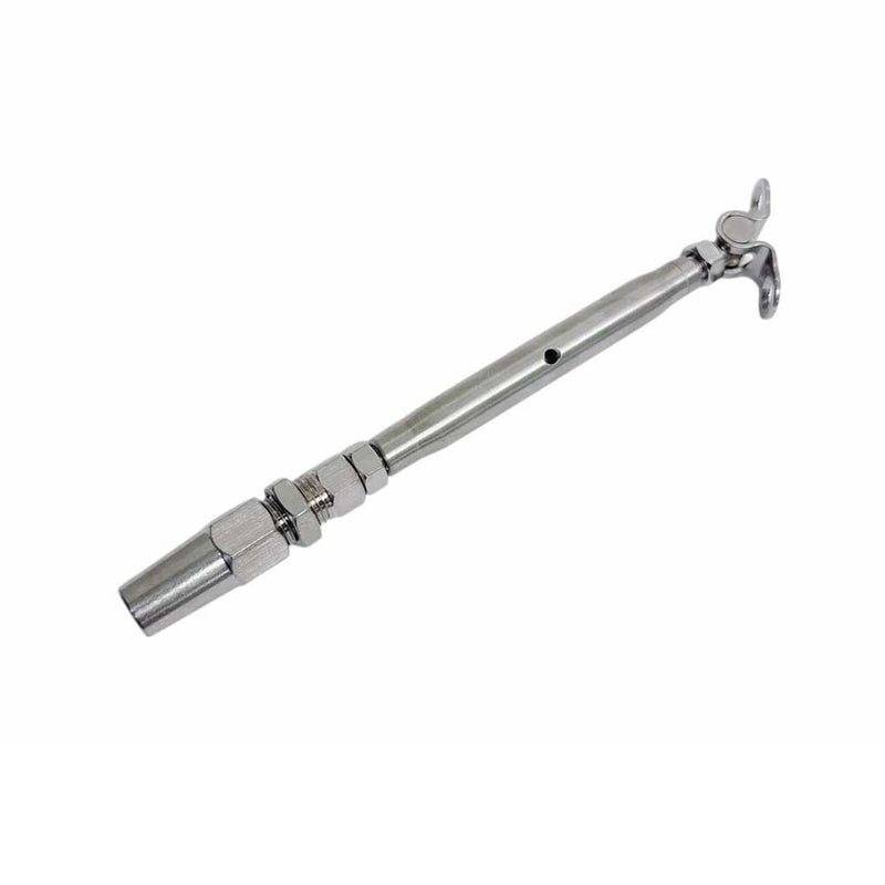 4 PC Marine Stainless Steel T316 1/8" Cable Deck Toggle and Swageless Turnbuckle