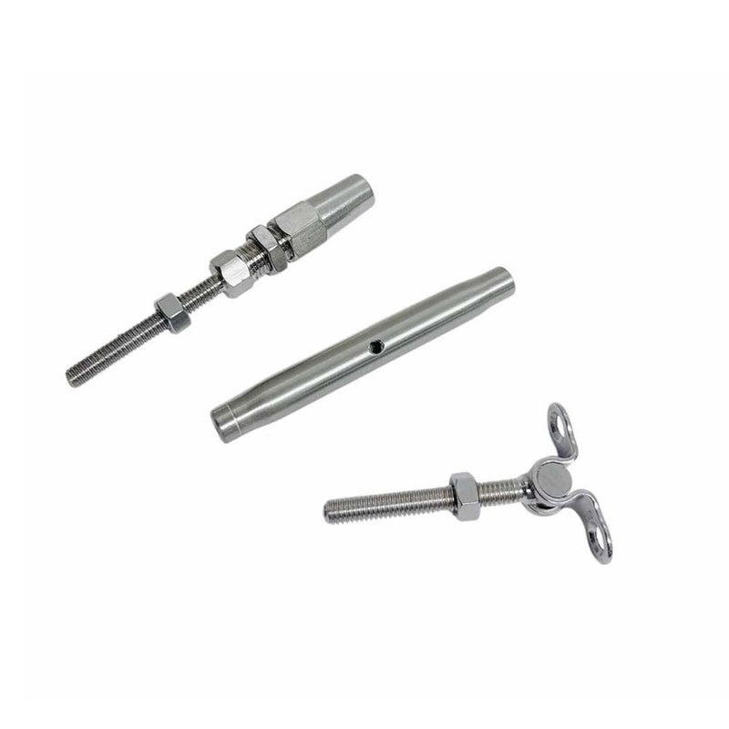 Marine Stainless Steel T316 3/16" Cable Deck Toggle and Swageless Turnbuckle